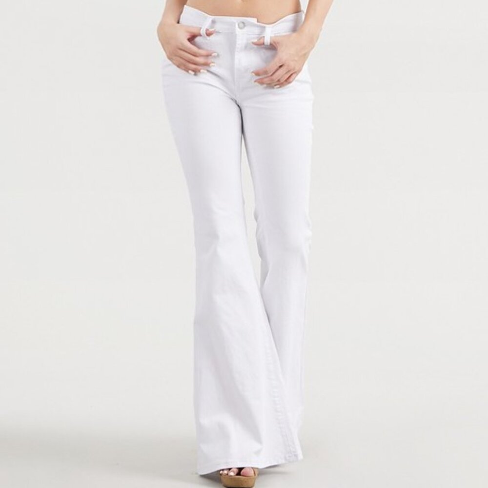 Judy Blue White Super Flare Jeans